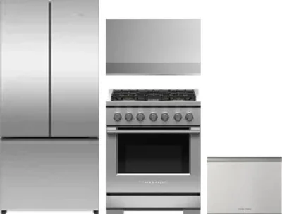 4 Piece Package Includes Refrigerator, Range, Hood And Dishwasher